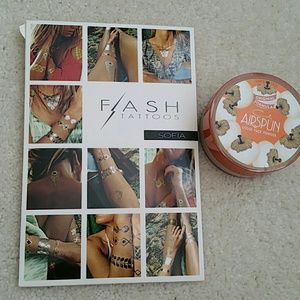 Jewelry tattoos and loose powder